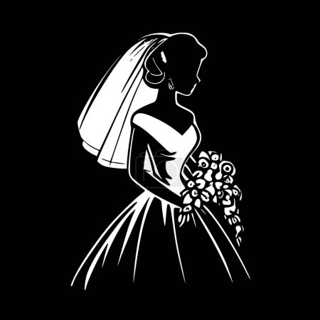 Illustration for Bridal - minimalist and flat logo - vector illustration - Royalty Free Image