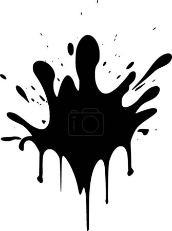 Ilustración de Splash - icono aislado en blanco y negro - ilustración vectorial - Imagen libre de derechos