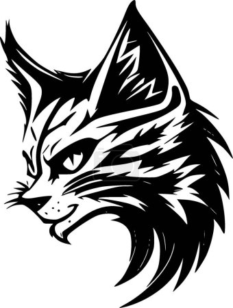 Téléchargez les illustrations : Wildcat - logo vectoriel de haute qualité - illustration vectorielle idéale pour le graphique de t-shirt - en licence libre de droit