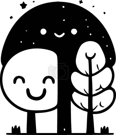 Illustration for Wood - minimalist and simple silhouette - vector illustration - Royalty Free Image
