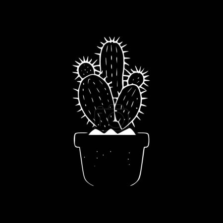 Illustration for Cactus - minimalist and simple silhouette - vector illustration - Royalty Free Image