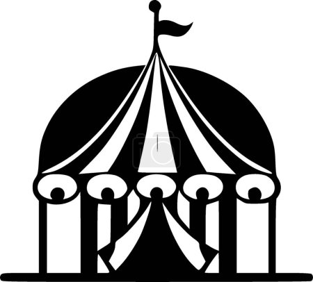 Circus - minimalist and flat logo - vector illustration