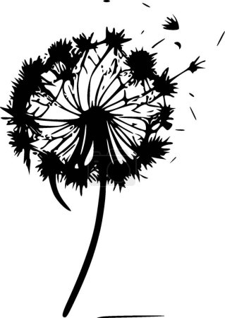Illustration for Dandelion - minimalist and simple silhouette - vector illustration - Royalty Free Image