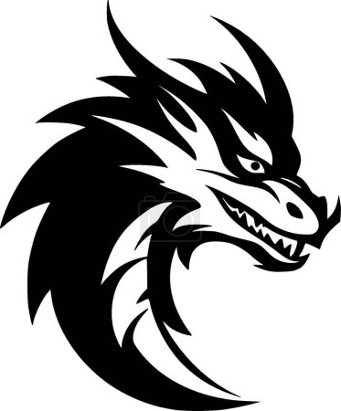 Dragon - logotipo vectorial de alta calidad - ilustración vectorial ideal para el gráfico de camisetas
