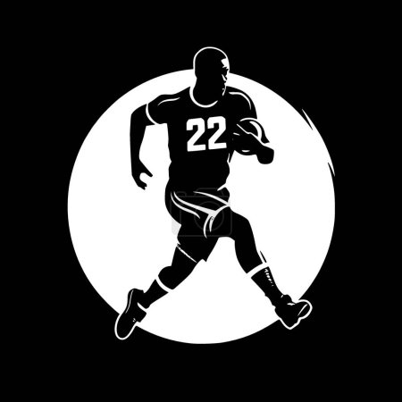 Football - logo minimaliste et plat - illustration vectorielle