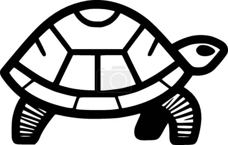 Schildkröte - minimalistisches und flaches Logo - Vektorillustration