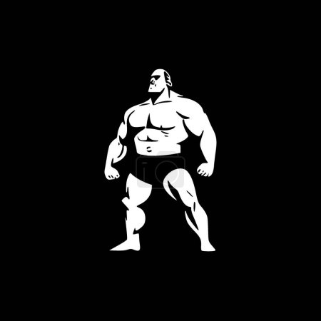 Wrestling - minimalist and simple silhouette - vector illustration