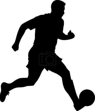 Illustration for Football - minimalist and simple silhouette - vector illustration - Royalty Free Image