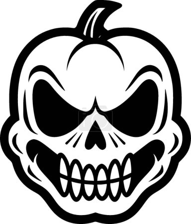Halloween - logo minimalista y plano - ilustración vectorial