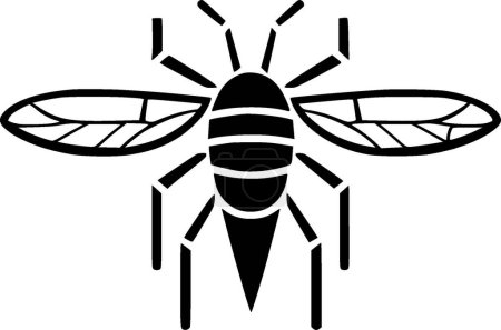 Mosquito - minimalist and flat logo - vector illustration