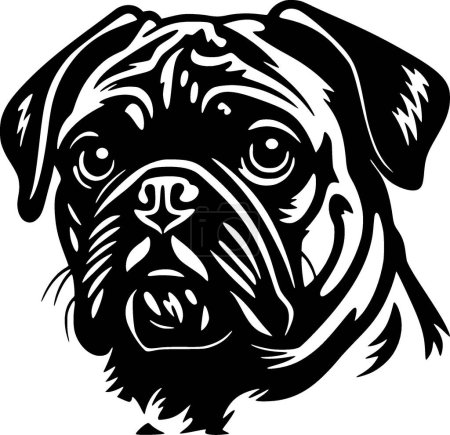 Pug - high quality vector logo - vector illustration ideal for t-shirt graphic