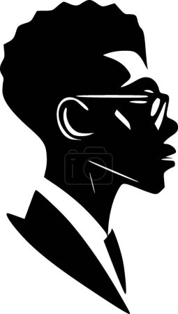 Téléchargez les illustrations : Histoire noire - silhouette minimaliste et simple - illustration vectorielle - en licence libre de droit