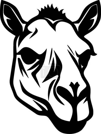 Camel - minimalist and simple silhouette - vector illustration