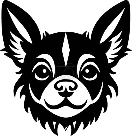 Chihuahua - minimalist and simple silhouette - vector illustration