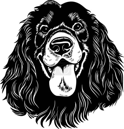 Cocker spaniel - logotipo vectorial de alta calidad - ilustración vectorial ideal para el gráfico de camisetas