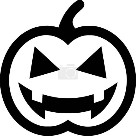Halloween - minimalist and simple silhouette - vector illustration