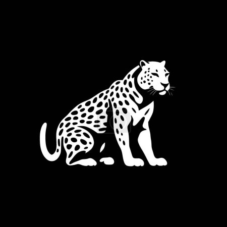 Leopard - minimalistische und einfache Silhouette - Vektorillustration