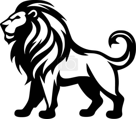 Lion - minimalist and simple silhouette - vector illustration