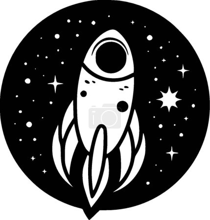 Space - minimalist and simple silhouette - vector illustration
