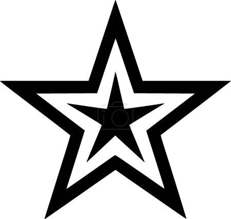 Estrella - silueta minimalista y simple - ilustración vectorial