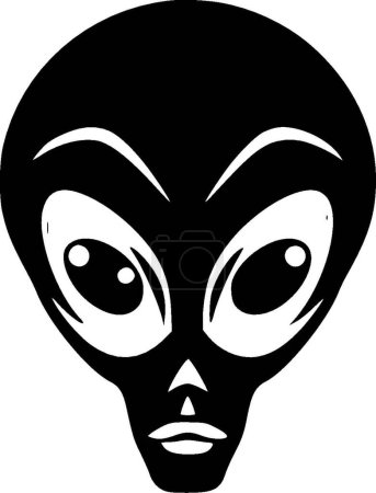 Alien - silueta minimalista y simple - ilustración vectorial