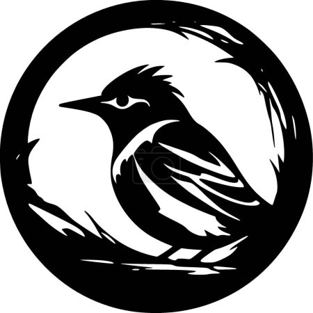 Bird - minimalist and simple silhouette - vector illustration
