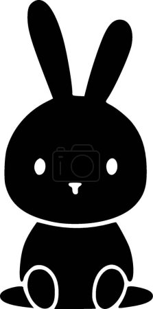 Illustration for Bunny - minimalist and simple silhouette - vector illustration - Royalty Free Image