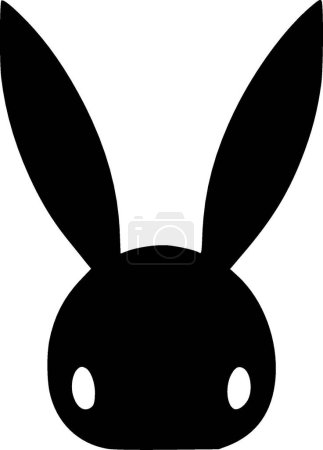 Bunny ears - minimalist and simple silhouette - vector illustration