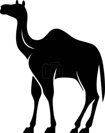 Camel - minimalist and flat logo - vector illustration