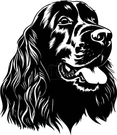 Cocker spaniel - minimalist and flat logo - vector illustration