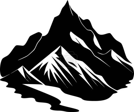 Téléchargez les illustrations : Montagnes - logo vectoriel de haute qualité - illustration vectorielle idéale pour t-shirt graphique - en licence libre de droit