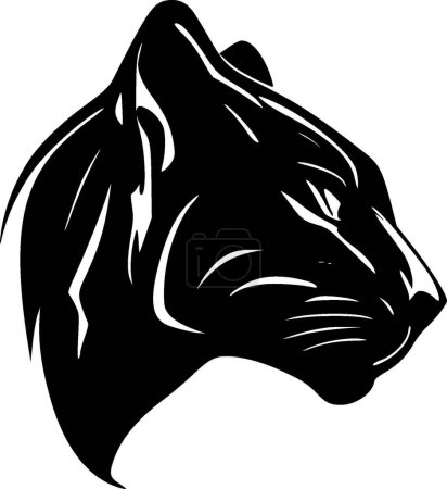 Panther - minimalist and simple silhouette - vector illustration