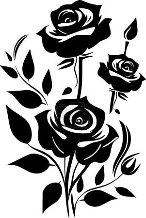 Illustration for Roses - high quality vector logo - vector illustration ideal for t-shirt graphic - Royalty Free Image