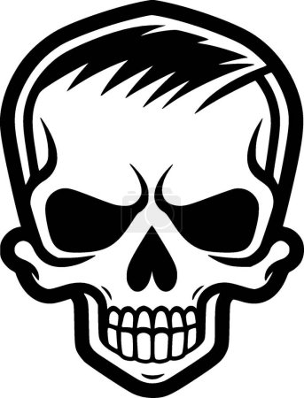 Illustration for Skull - minimalist and simple silhouette - vector illustration - Royalty Free Image