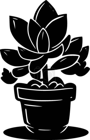 Succulent - minimalist and flat logo - vector illustration