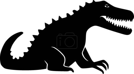 Alligator - minimalist and simple silhouette - vector illustration