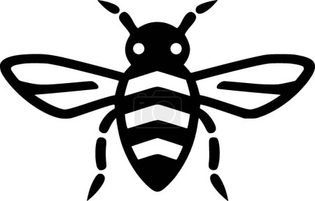 Bee - minimalist and flat logo - vector illustration