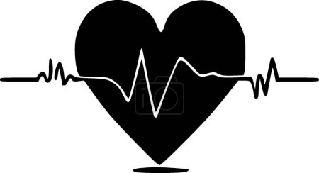 Illustration for Heartbeat - high quality vector logo - vector illustration ideal for t-shirt graphic - Royalty Free Image
