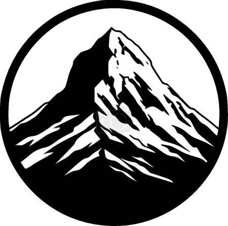 Chaîne de montagnes - silhouette minimaliste et simple - illustration vectorielle