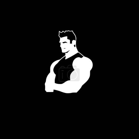 Muscle - minimalist and simple silhouette - vector illustration
