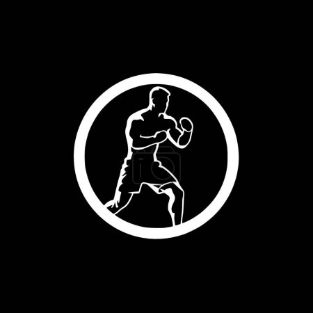 Boxing - minimalist and flat logo - vector illustration