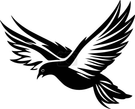 Paloma pájaro - logotipo vectorial de alta calidad - ilustración vectorial ideal para el gráfico camiseta