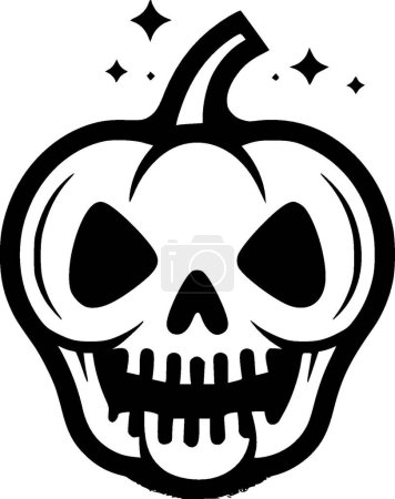 Halloween - silhouette minimaliste et simple - illustration vectorielle