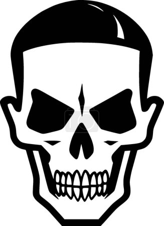 Skull - minimalist and simple silhouette - vector illustration