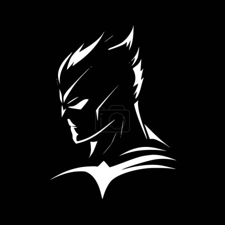 Superhéroe - logo minimalista y plano - ilustración vectorial