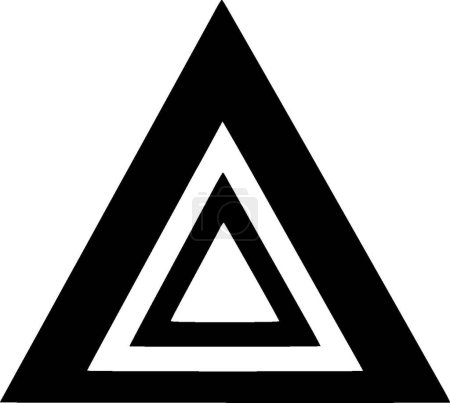 Dreieck - Schwarz-Weiß-Vektorillustration