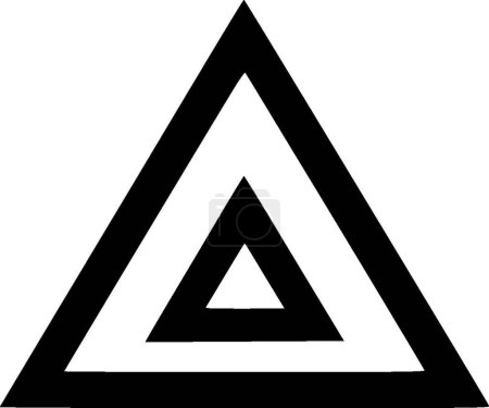 Triangle - minimalist and simple silhouette - vector illustration