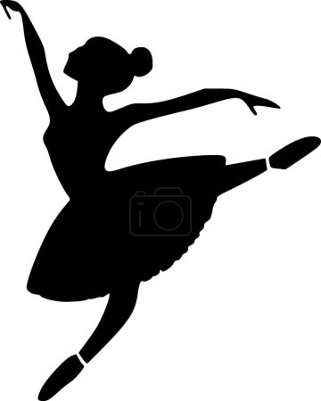 Ballerina - minimalistische und einfache Silhouette - Vektorillustration