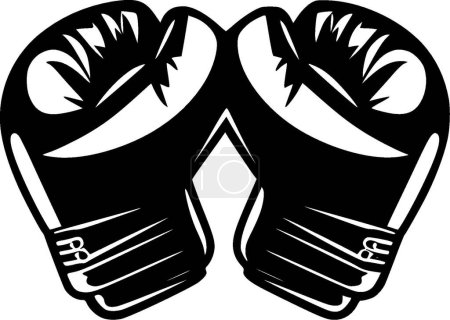 Boxing gloves - minimalist and flat logo - vector illustration