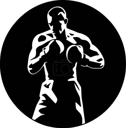 Boxeo - silueta minimalista y simple - ilustración vectorial